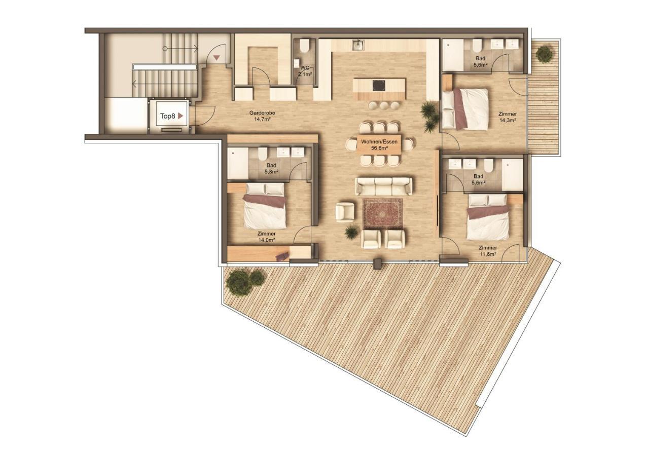 Panorama Residence Moesern เซเฟลด์ อิน ทิโรล ภายนอก รูปภาพ